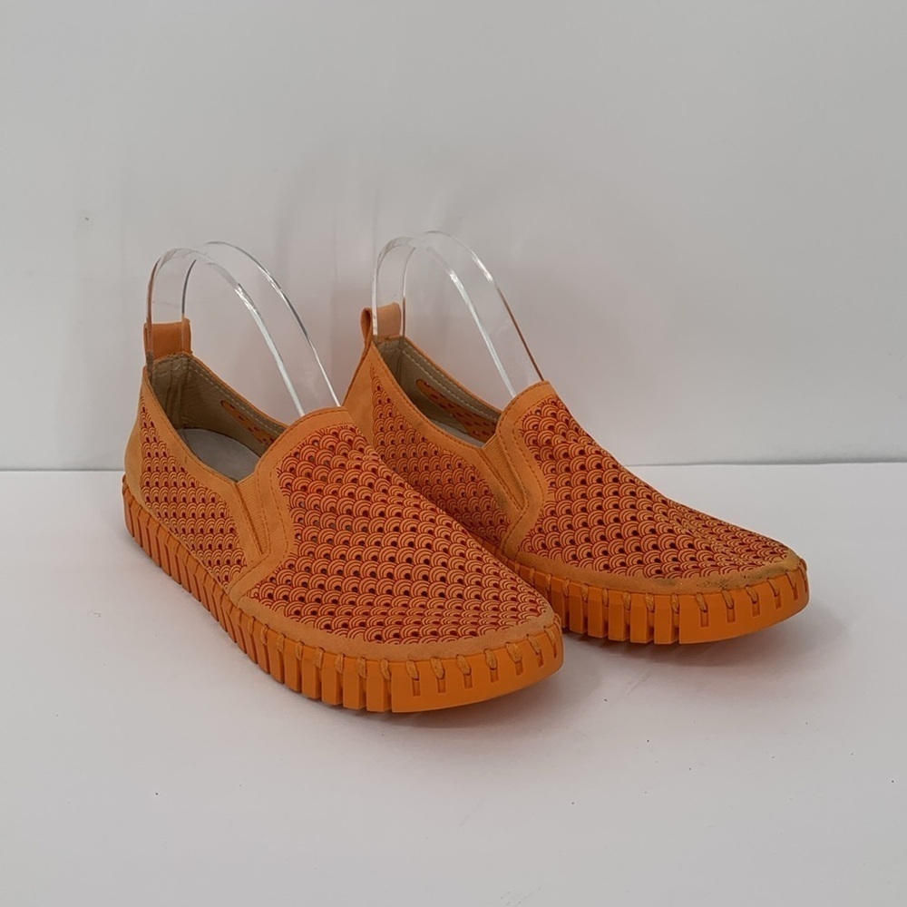 Ilse Jacobsen Tulip slip-on women flat sneaker shoe perforated orange 43 12 - Picture 2 of 7